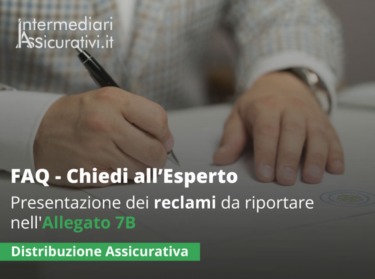 Quali sono le modalità di presentazione dei reclami da riportare nell'Allegato 7B?